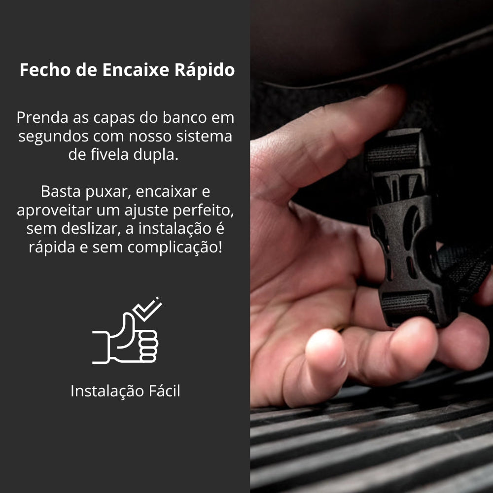 Capas de Bancos Premium | Bancos Dianteiros e Traseiros + Cabeceiras